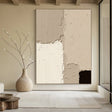 Textured Cracked Layers | Beige Black