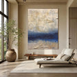 Strukturierter Küstenhorizont | Blau Beige