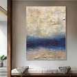 Strukturierter Küstenhorizont | Blau Beige