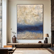 Strukturierter Küstenhorizont | Blau Beige