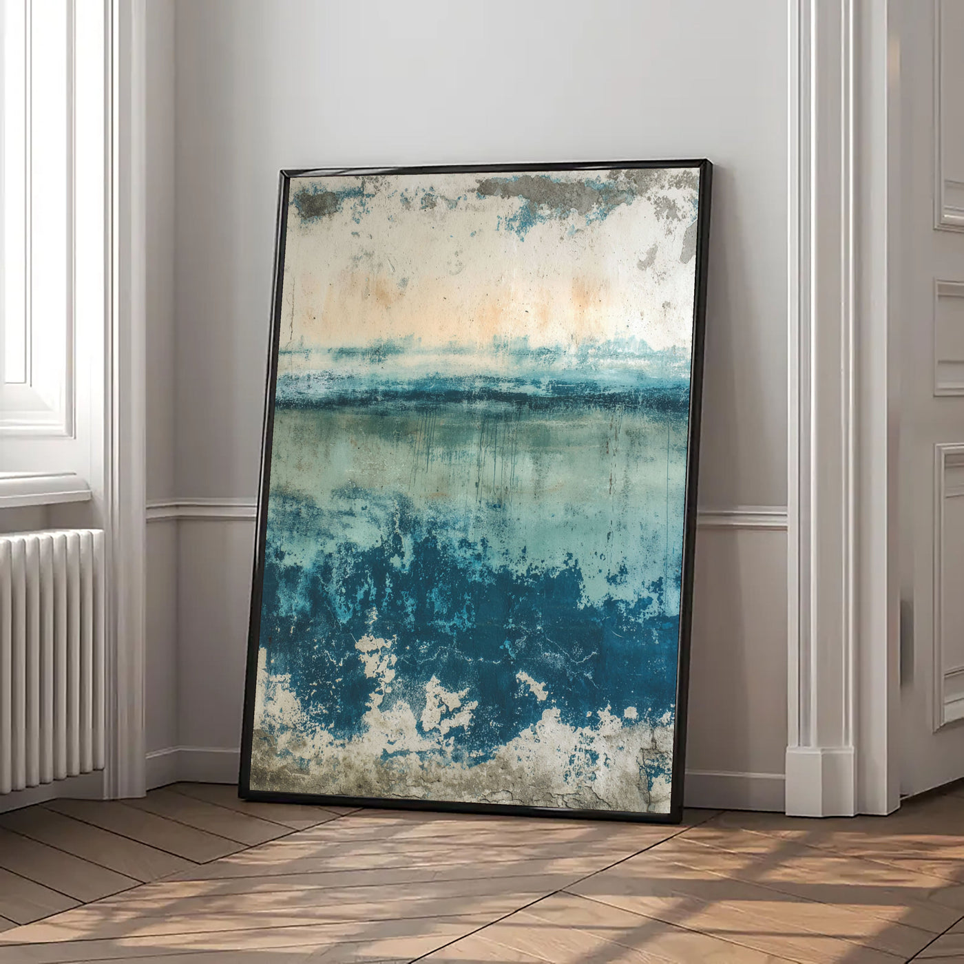 Textured Coastal Serenity | Blue Horizon