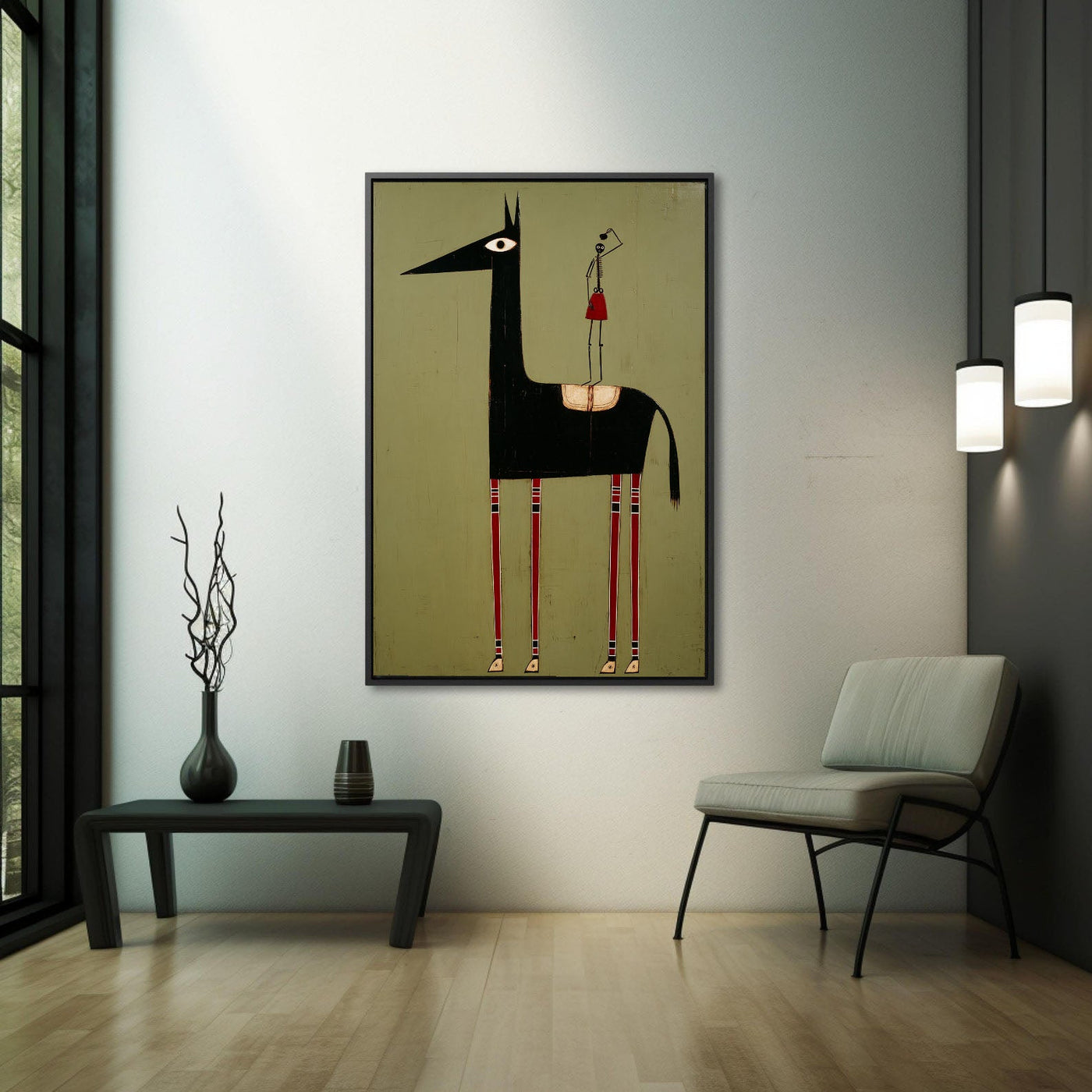 Textured Fantastical Equine | Skeletal Rider