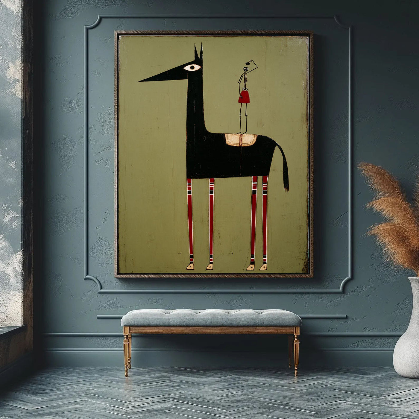 Textured Fantastical Equine | Skeletal Rider