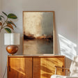Textured Golden Horizon | Misty Reflections