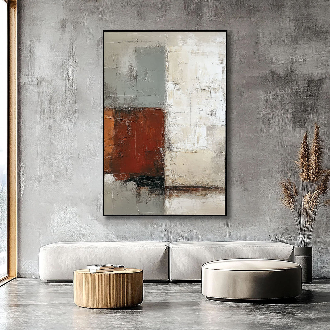 Textured Geometric Warmth | Rustic Blocks