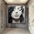 Abstract Portrait Textured Wall Art #PB010