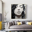 Abstract Portrait Textured Wall Art #PB010