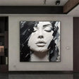Abstract Portrait Textured Wall Art #PB010