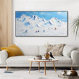 Skiing Sport Art Textured Canvas #PT036