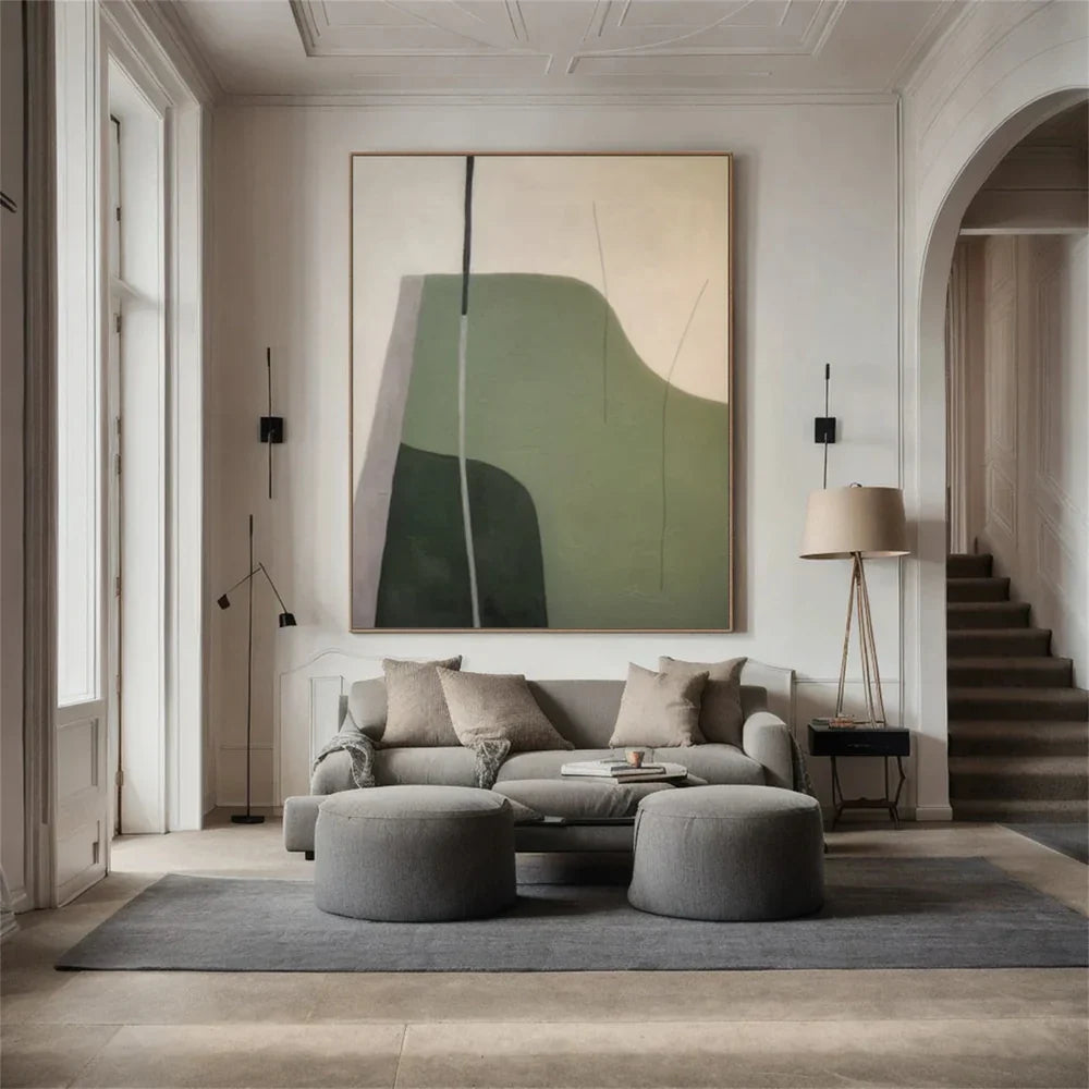 Green Abstract Wall Art  #AT098