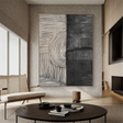 Textured Geometric Rhythm | Grey Black