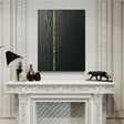 Black and Gold Minimalist Textured Wall Art #MT091