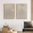 Beige and Brown Abstract Textured Wall Art Set Of 2 #AT037