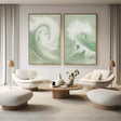 Ocean & Sky Abstract Set of 2 Wall Art #MO066