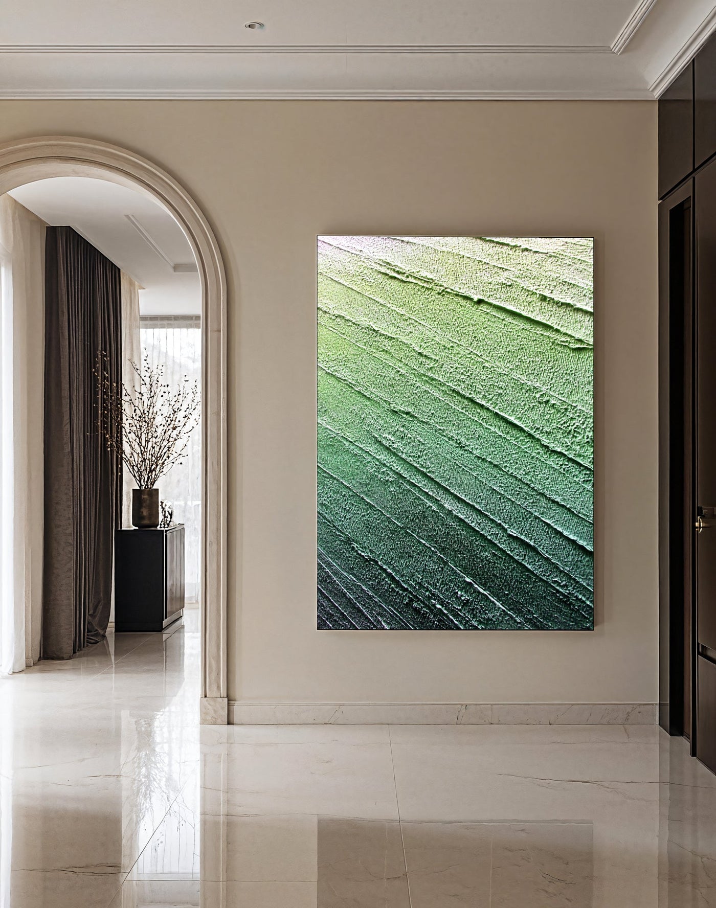 Textured Verdant Strokes | Forest Hues