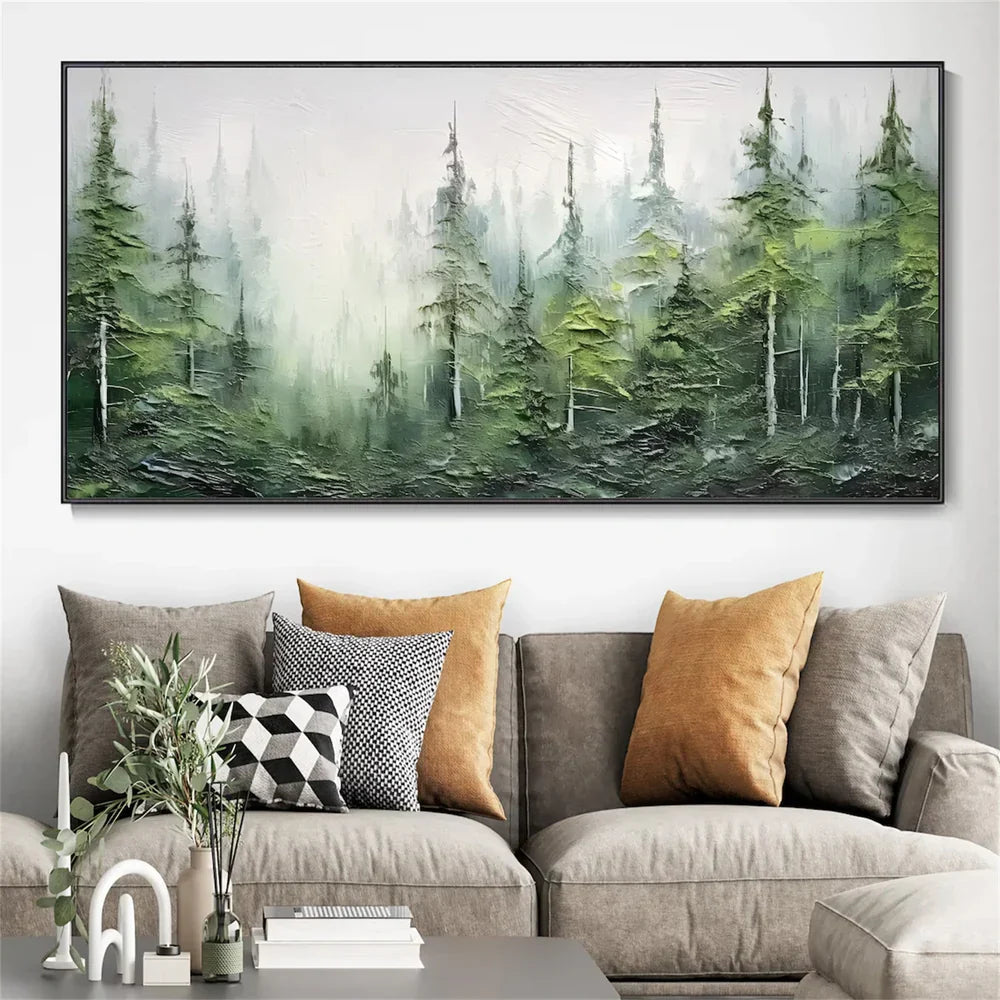 Flower & Tree Textured Abstract Wall Art #SF026