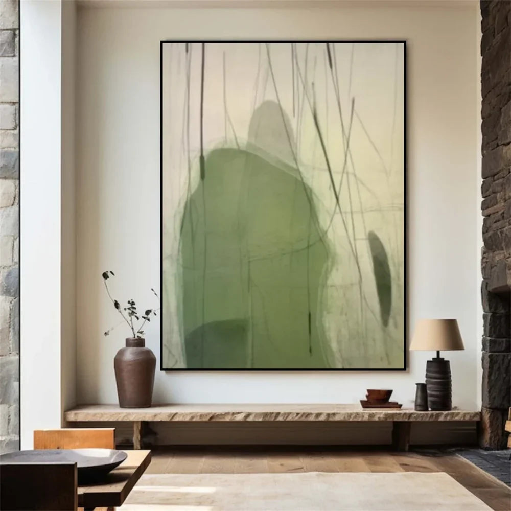 Green Abstract Wall Art  #AT098