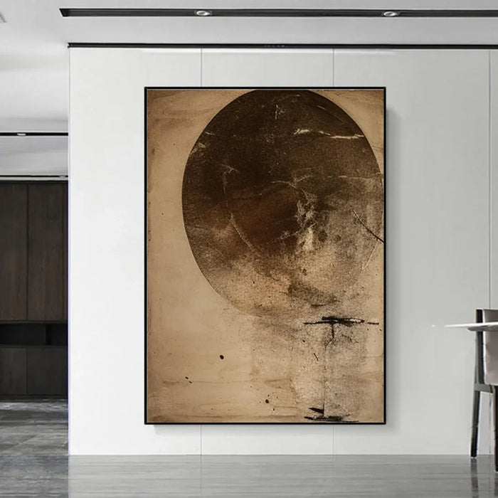 Beige and Brown Abstract Wall Art  #AT113