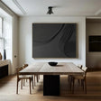 Black Minimalist Textured Wall Art #MT087