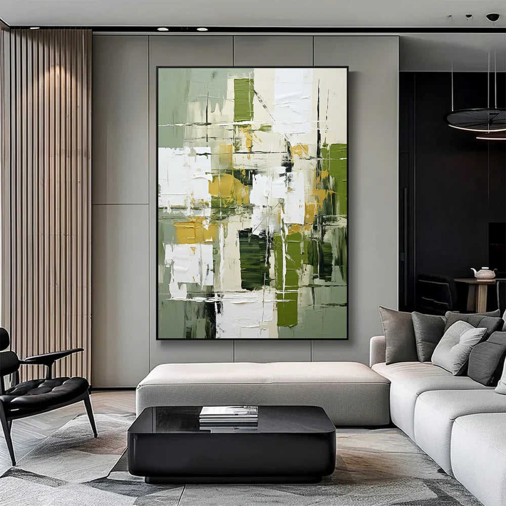 Green Abstract Texture Wall Art  #AT129