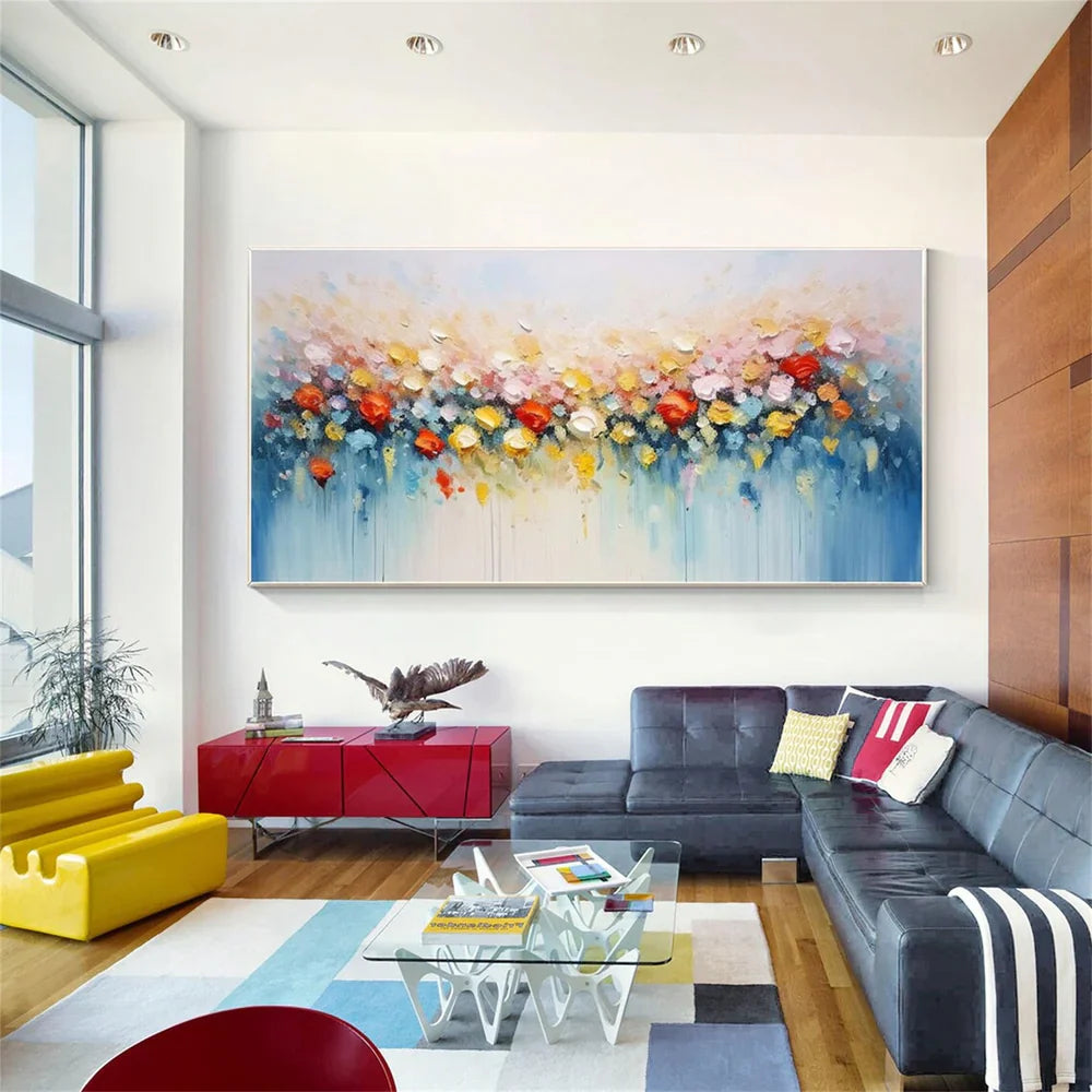 Flower & Tree Textured Abstract Wall Art #SF037