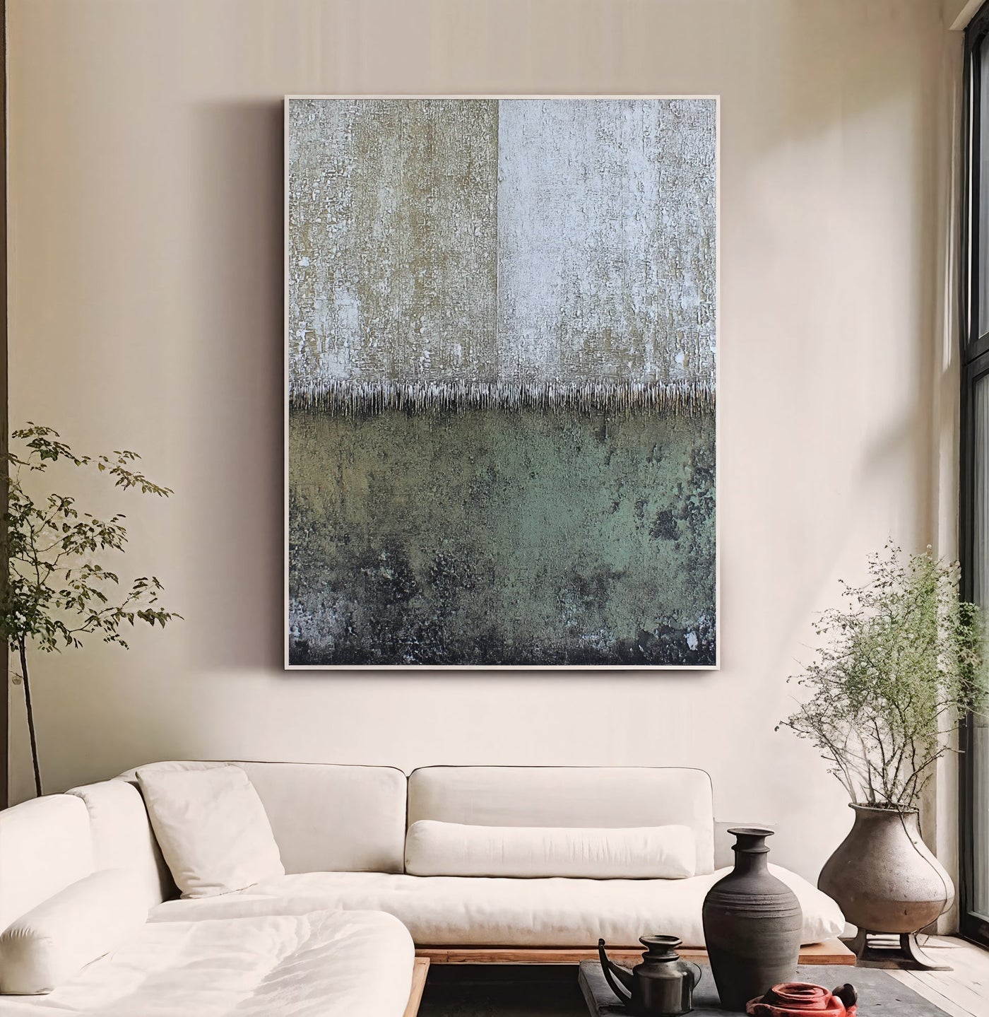 Textured Distressed Opulence | Teal Grays