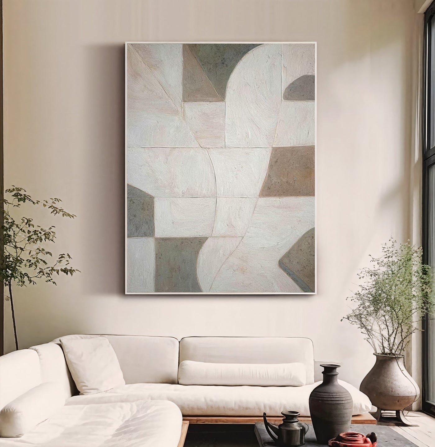 Textured Geometric Elegance | Muted Hues