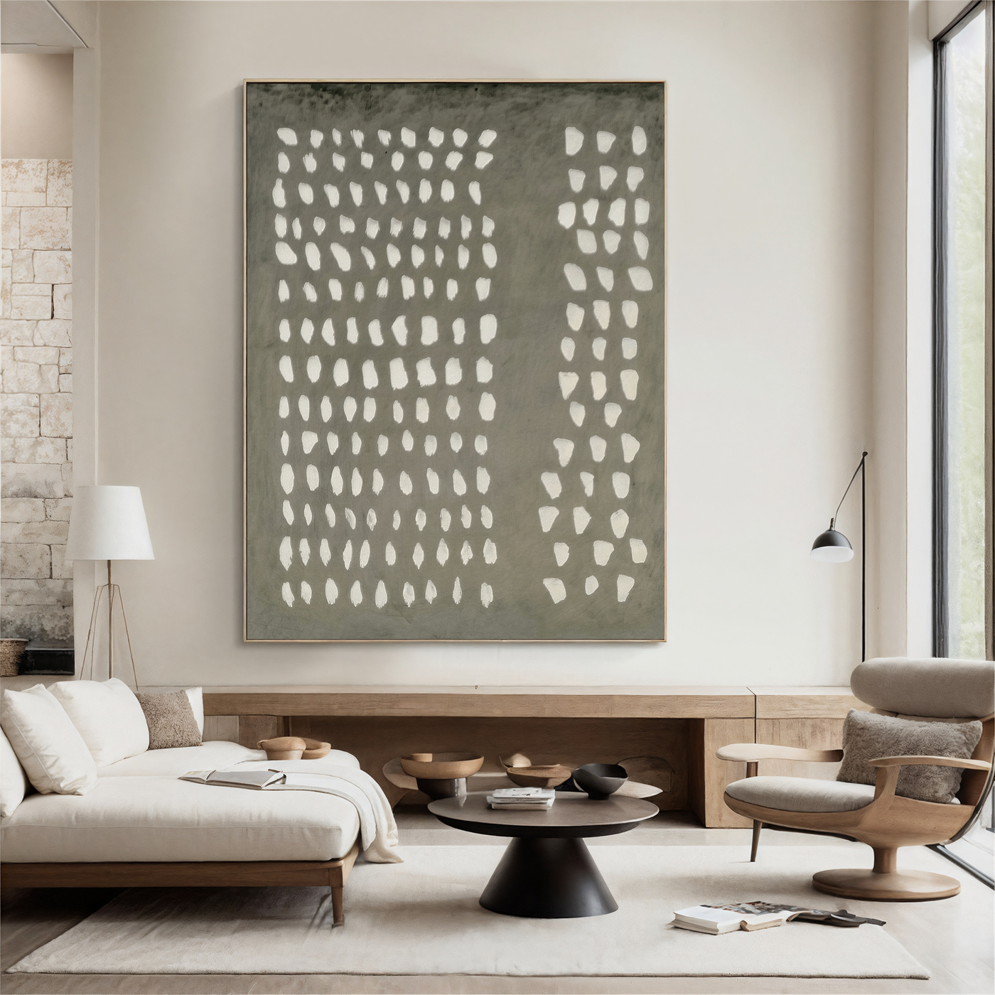 Textured Dot Rhythm | Sage Whisper