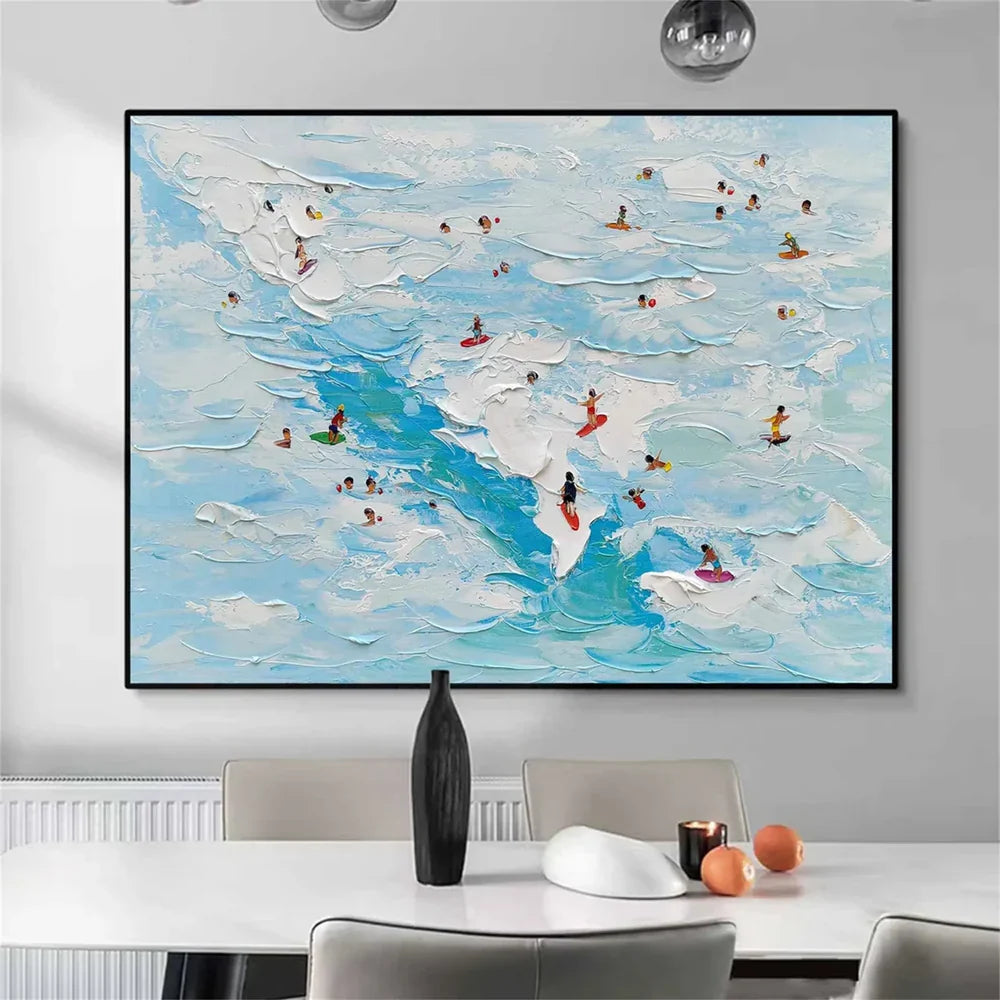 Surfing Sport Art Textured Canvas #PT034
