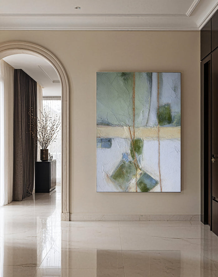 Textured Abstract Opulence | Sage Gold