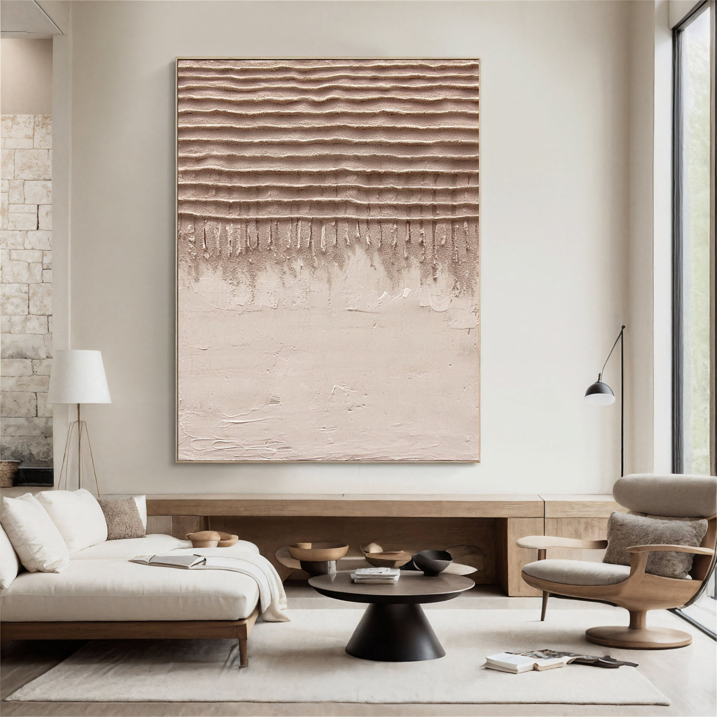Textured Earthy Serenity | Beige Layers