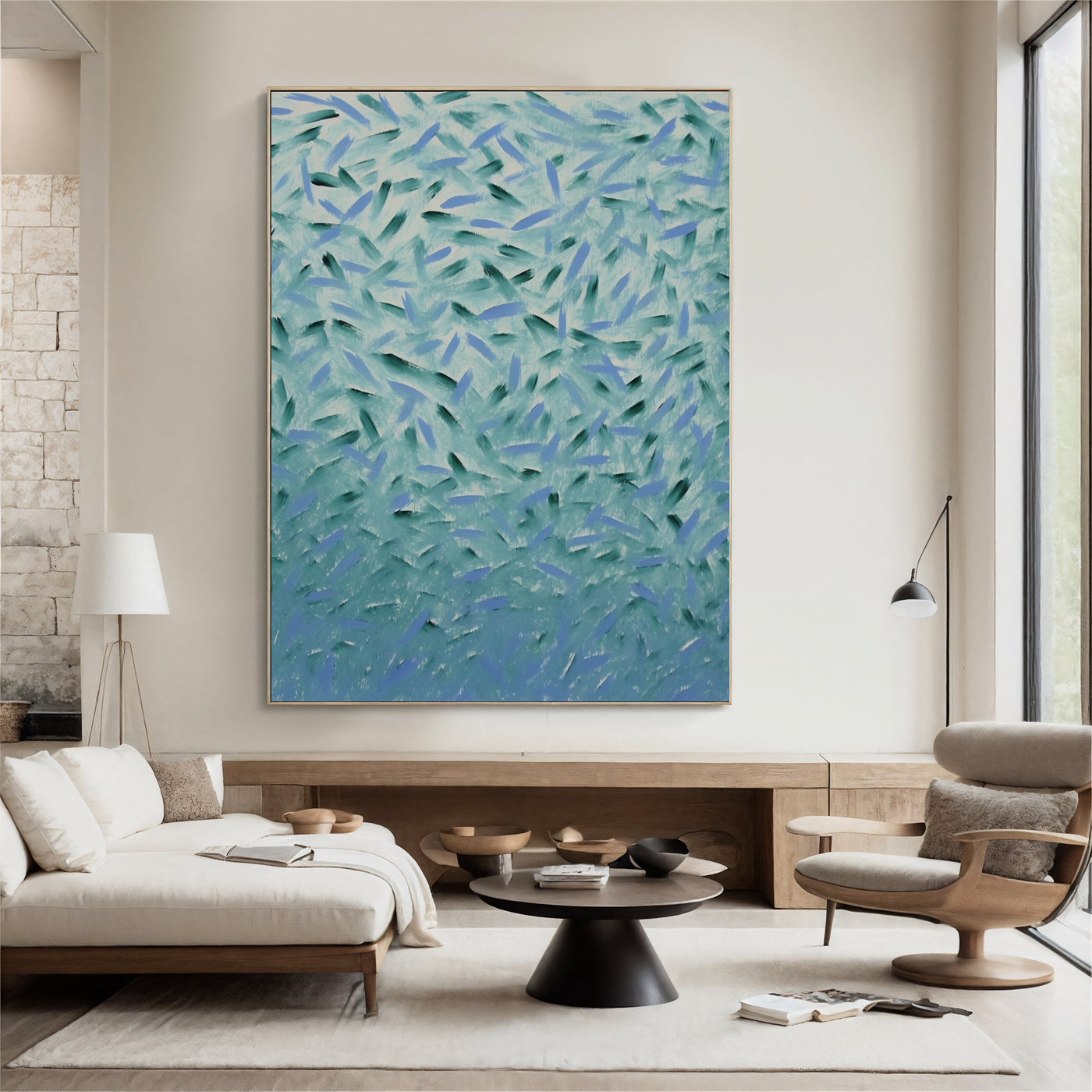 Textured Strokes Vibrance | Blue Teal