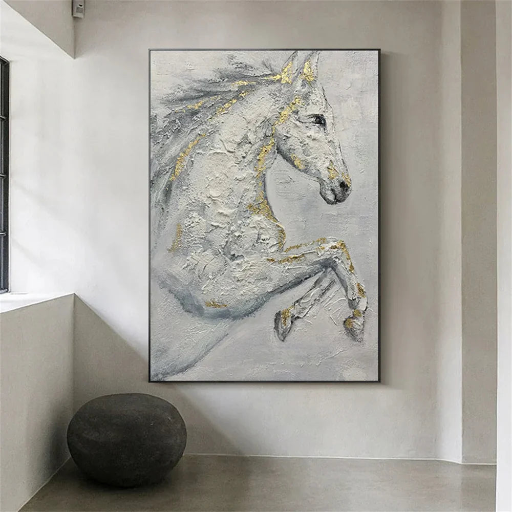 Abstract Horse Animal Textured Wall Art #DL013
