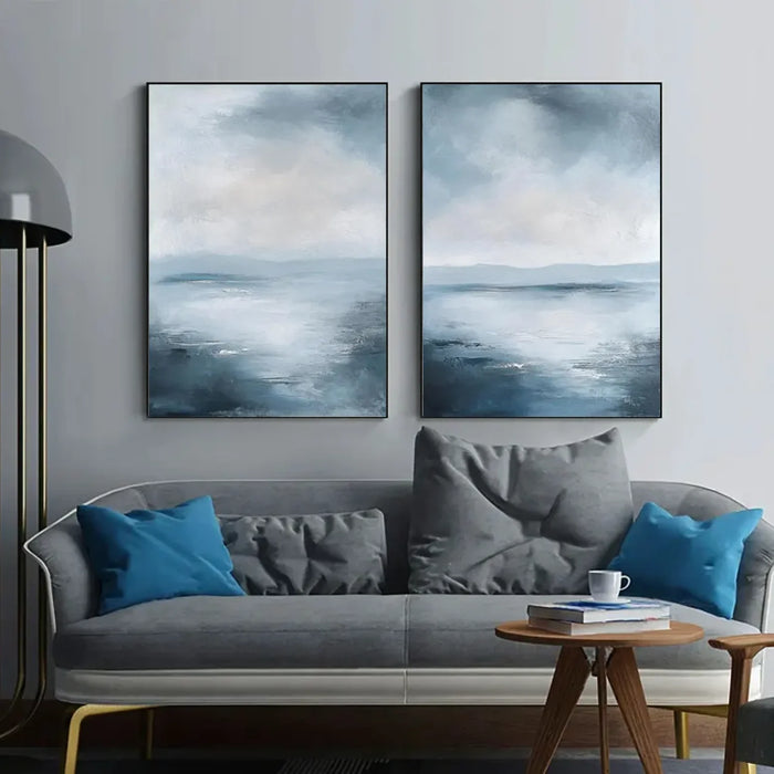 Ocean & Sky Abstract Wall Art  Set of 2 #MO091