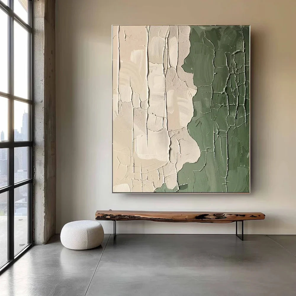Green Minimalist Textured Wall Art #MT109