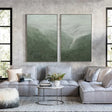 Green Abstract Textured Wall Art Set of 2 #AT003