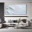 White Ocean & Sky Textured Wall Art #MO085