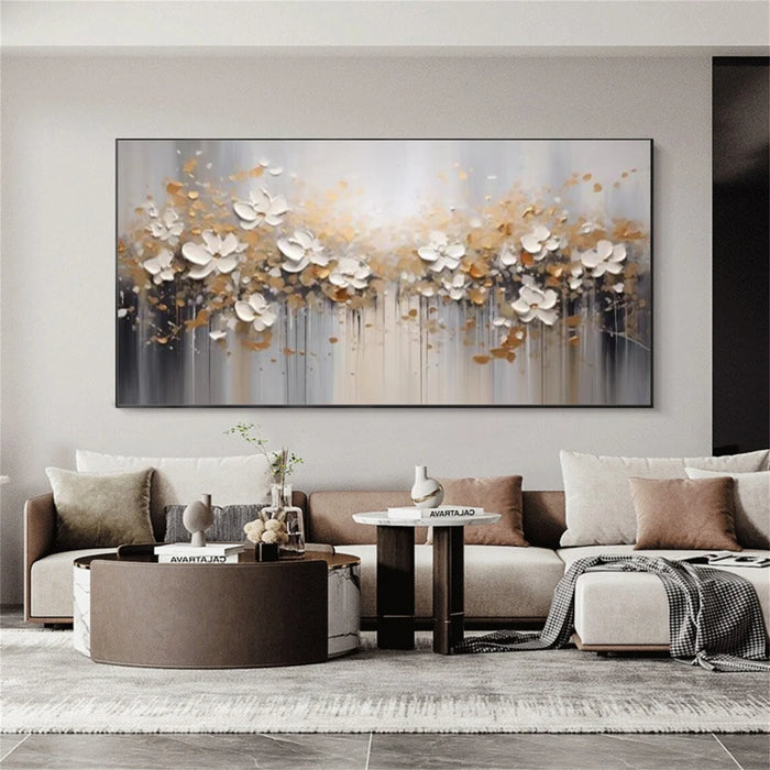 Flower & Tree Textured  Abstract Wall Art #SF063