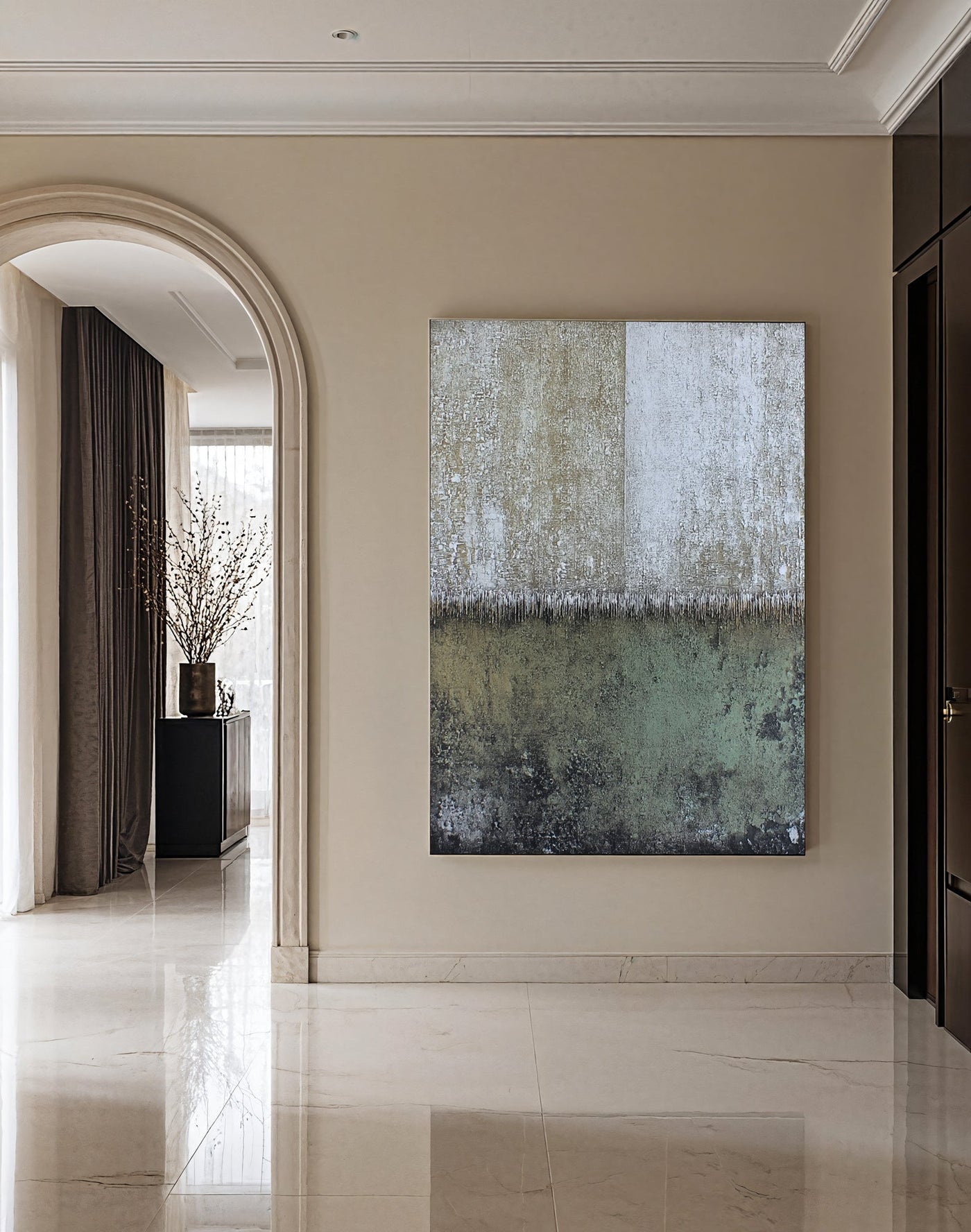 Textured Distressed Opulence | Teal Grays