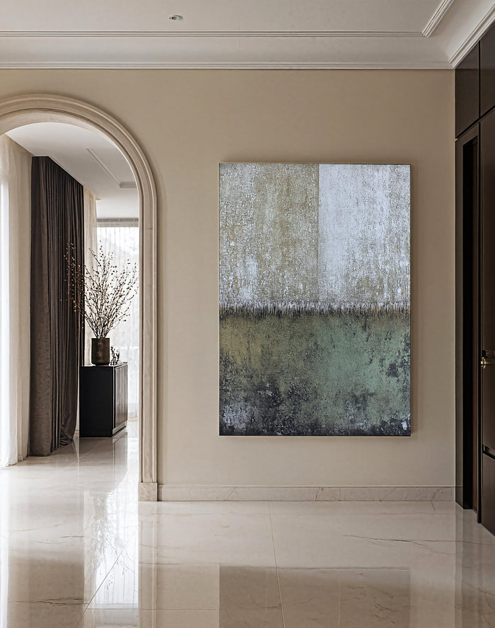 Textured Distressed Opulence | Teal Grays