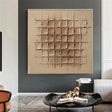 Beige and Brown Abstract Texture Wall Art  #AT013