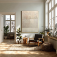 Textured Grid Elegance | Beige Rhythm
