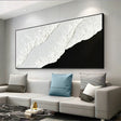 Black and White Minimalist Textured Wall Art #MT046
