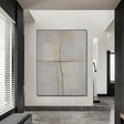 Beige and Grey Minimalist Plaster Textured Wall Art #MT143