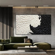 Black and White Minimalist Textured Wall Art #MT102