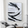 Black and White Minimalist Textured Wall Art #MT101