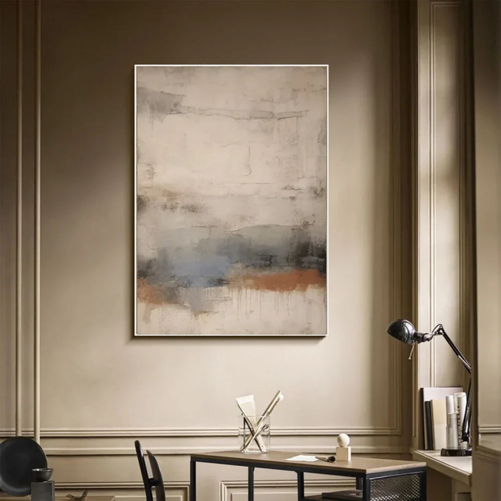 Beige and Brown Abstract Wall Art  #AT112