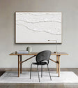White Minimalist Textured Wall Art #MT025