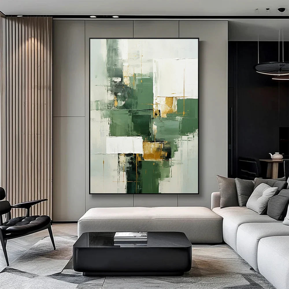 Green Abstract Texture Wall Art  #AT128
