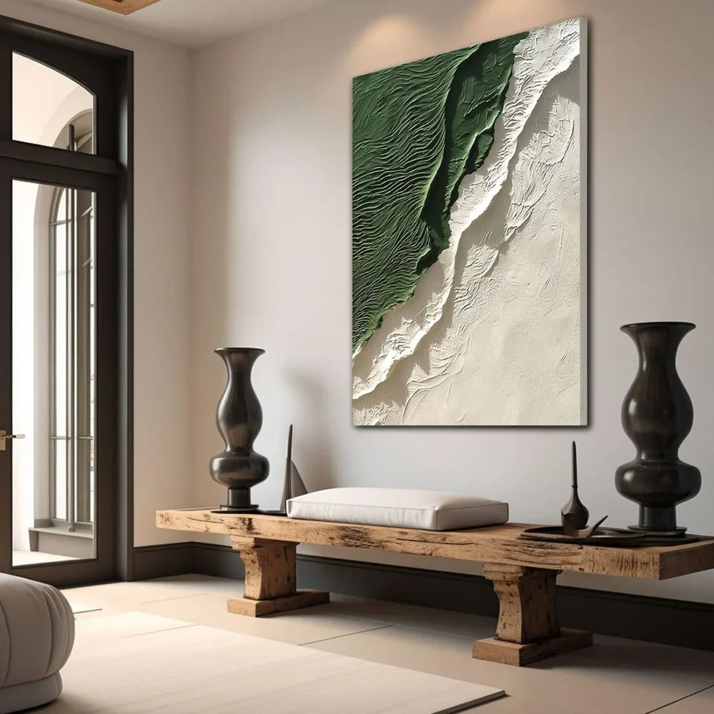 Green Minimalist Textured Wall Art #MT106